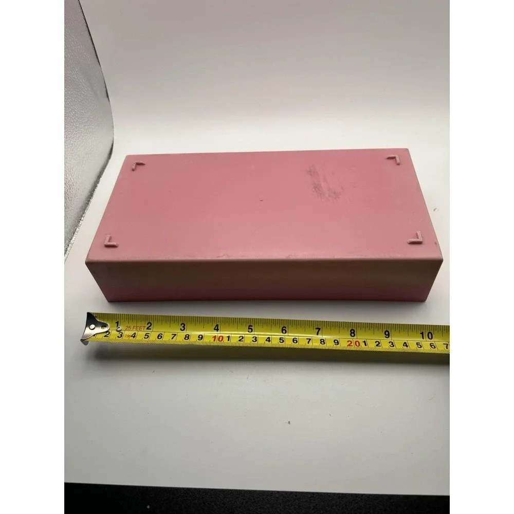 Vintage MCM Pink Plastic Tissue Kleenex Box Cover Geometric Dainty‎ Retro